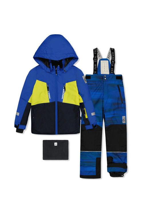 Two Piece Teknik Snowsuit Royal Blue And Yellow - J10TB52_04690