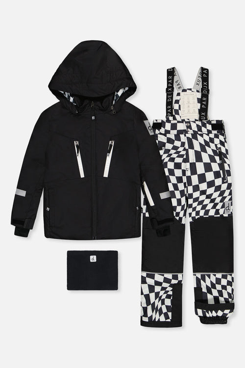 Two Piece Teknik Snowsuit Black And White - J10TB52_09990