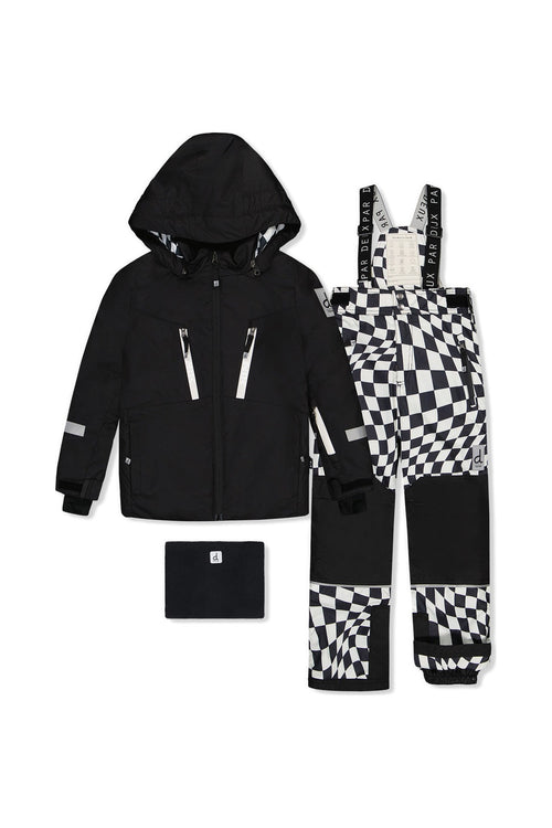 Two Piece Teknik Snowsuit Black And White - J10TB52_09990