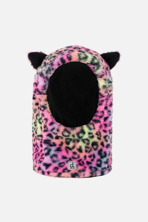 Oversized Polar Balaclava For Ski Helmet Multicolored Leopard Fur - J10XLEO_1J082