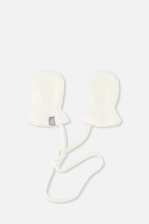 Infant Sherpa Mittens With String Off-White - J10XM102_01880