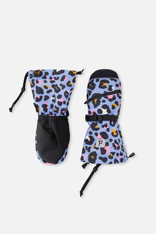 Teknik Winter Mittens Blue Leopard Print - J10XM203_1J027