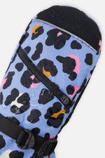 Teknik Winter Mittens Blue Leopard Print - J10XM203_1J027