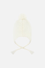 Winter Peruvian Knit Hat With Pompom Off-White - J10XT1_01880