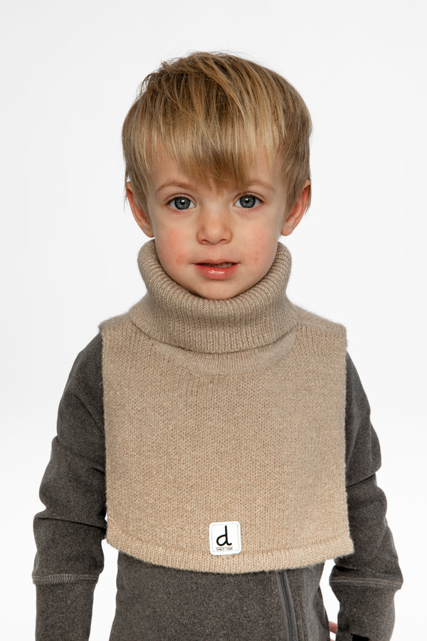 Baby Knit Turtle Neckwarmer Light Taupe