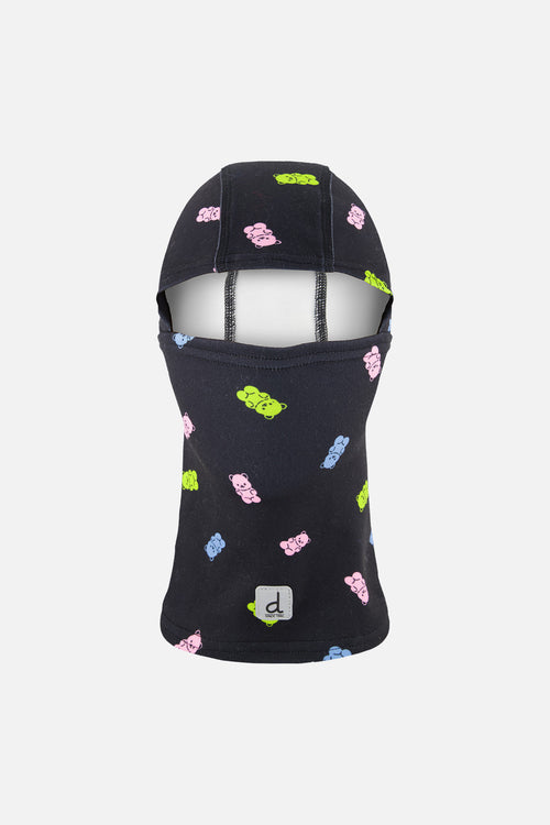 Brushed Jersey Balaclava Black Printed Gummy Bears - J10YBAL_1J033