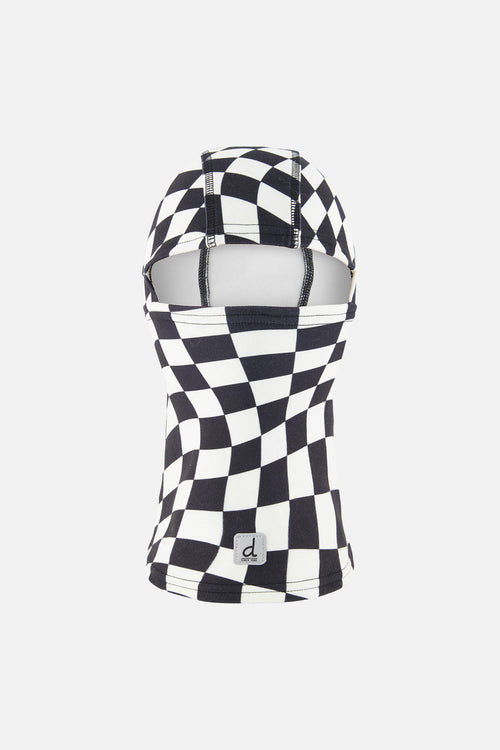 Brushed Jersey Balaclava White Checkered Print - J10YBAL_1J059