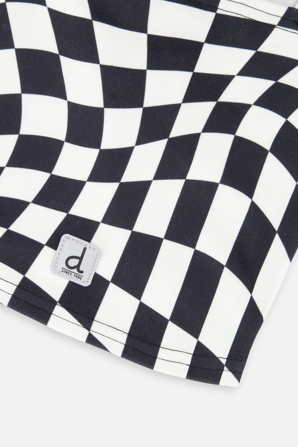 Brushed Jersey Balaclava White Checkered Print - J10YBAL_1J059