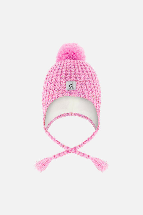 Baby Winter Peruvian Knit Hat With Pompom Pink - J10Z14B_06240