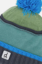 Winter Knit Hat With Pompom Blue And Grey Knitwear - J10Z22_1J070