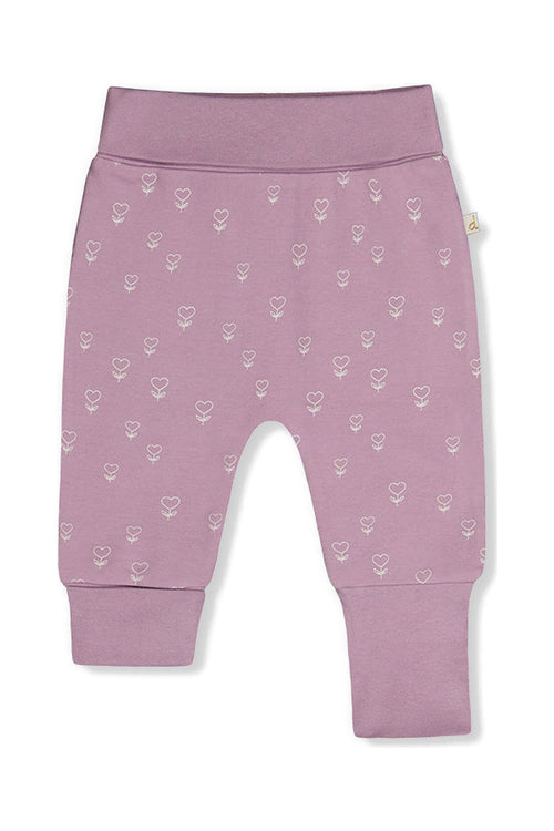 Organic Cotton Evolutive Pants Purple Floral Print - J20A20_2J233