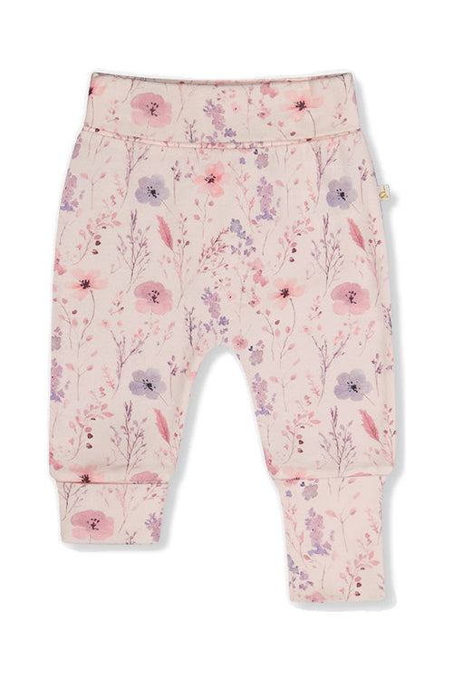 Organic Cotton Evolutive Pants Pink Printed Flowers - J20A20_2J235