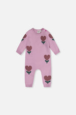 Knitted Intarsia Romper Lilac - J20AT40_05840