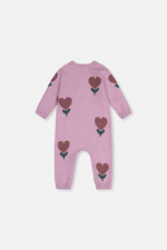 Knitted Intarsia Romper Lilac - J20AT40_05840
