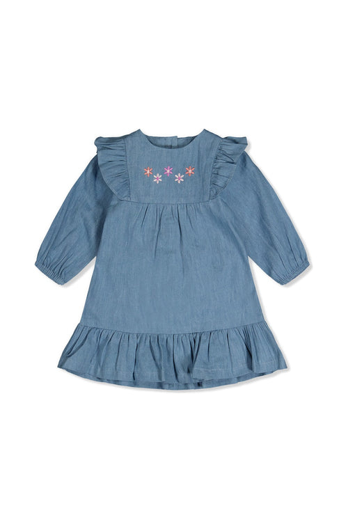 Chambray Dress Light Blue Denim - J20B85_01250