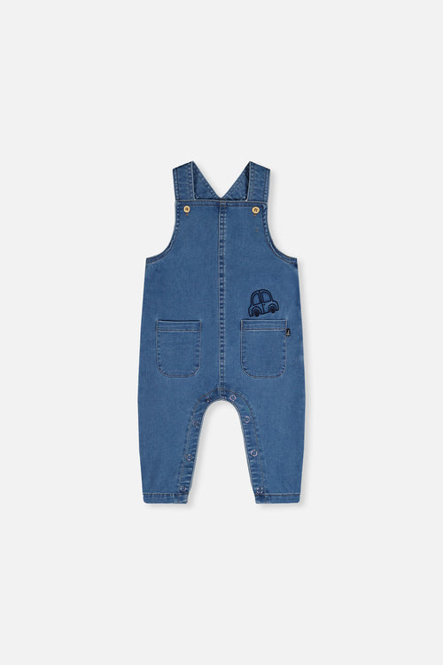 French Terry Denim Overall Light Blue Denim - J20C40_01250