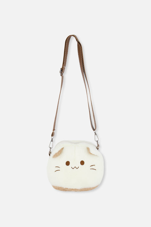 Sac à main chat blanc cassé