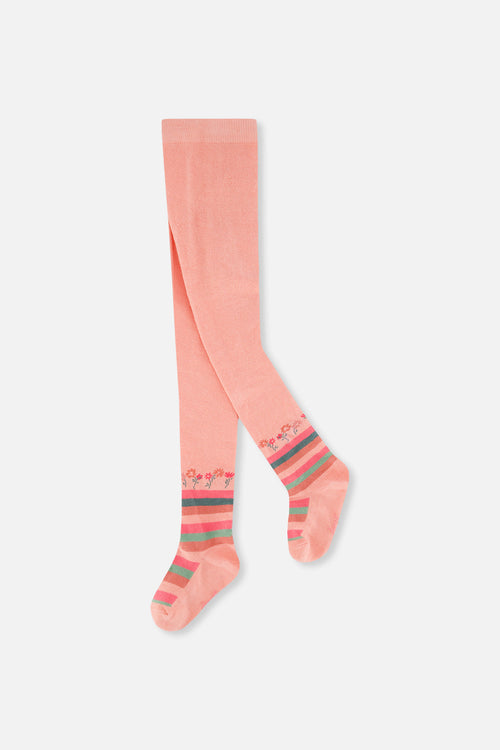 Collants en tricot rose très pâle et vert