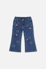 Bootcut-Jeans Navyblauer Denim