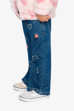 Bootcut-Jeans Navyblauer Denim