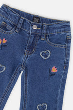 Bootcut-Jeans Navyblauer Denim
