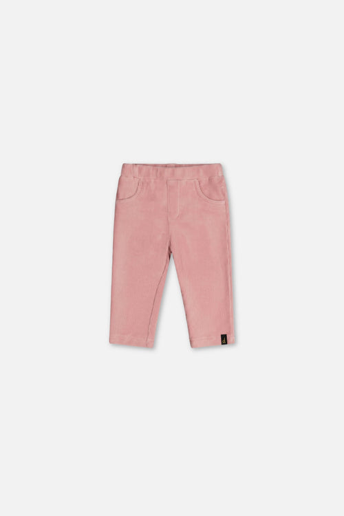 Baby Stretch Velour Treggings Pale Dusty Pink