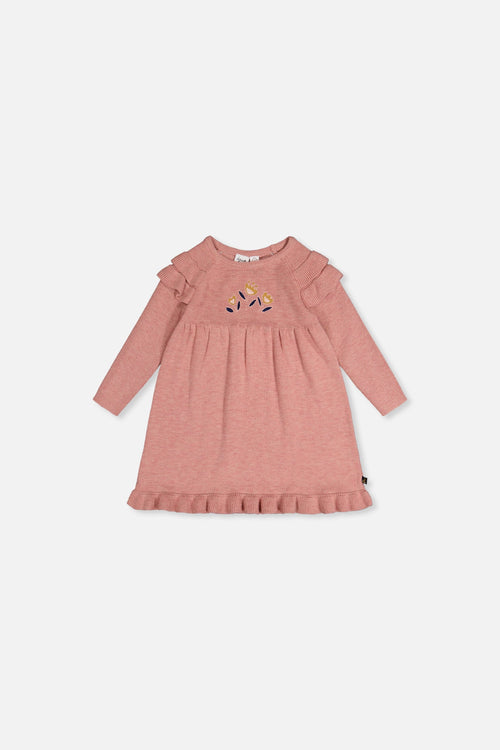 Robe en tricot rose pour bébé