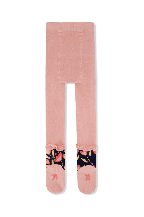 Tights Pale Dusty Pink And Navy