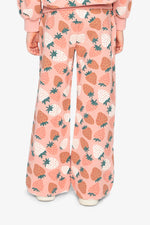 Wide Leg Sweatpants Pink Strawberry Print - J20G21_2J257