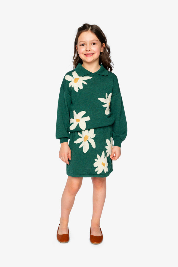 Knitted Skirt Jasper Printed Green - J20GT80_03013
