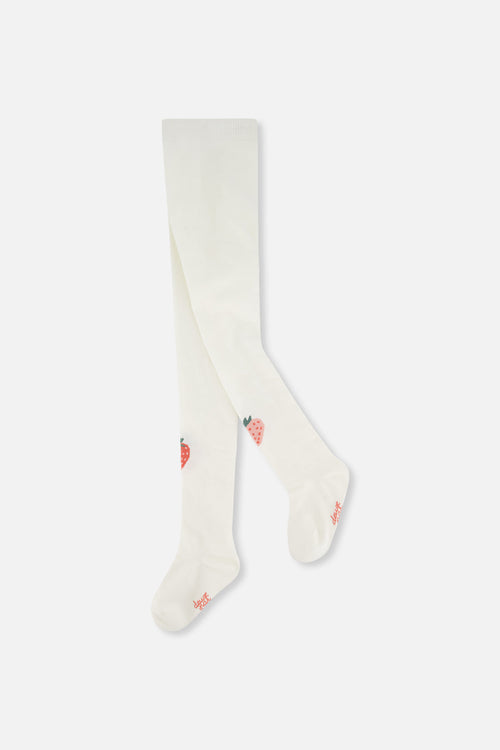 Knit Strawberry Tights Off-White - J20GT_01010