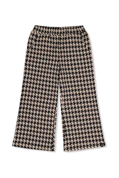 Flare Pants Black And Beige Houndstooth - J20H21_2J299