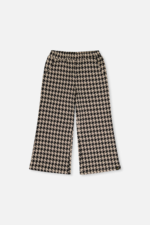 Flare Pants Black And Beige Houndstooth - J20H21_2J299