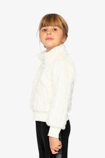 Faux Fur Jacquard Jacket Beige - J20H50_01010