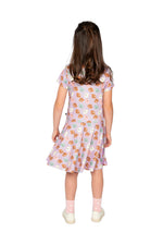 Short Sleeve Jersey Dress Purple Poodle Print - J20I85_2J283