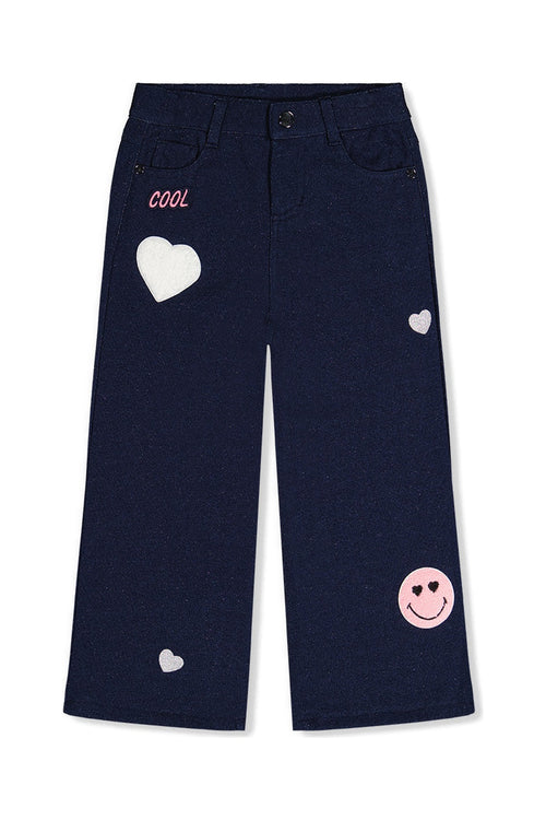 French Terry Pant Navy Blue Denim - J20J20_01230