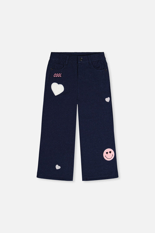 French Terry Pant Navy Blue Denim - J20J20_01230