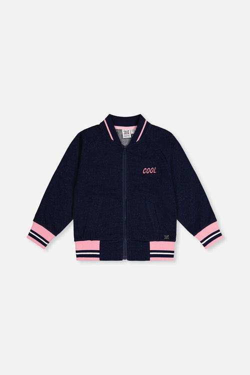 French Terry Jacket Navy Blue Denim - J20J50_01230