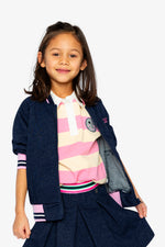 French Terry Jacket Navy Blue Denim - J20J50_01230