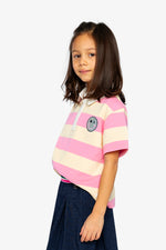 Polo Top Pink And Beige Stripes - J20J73_2J297