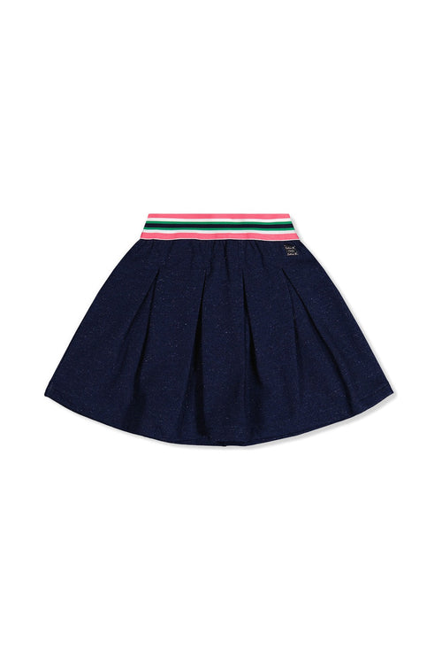Pleated French Terry Skirt Navy Blue Denim - J20J80_01230