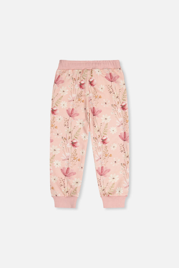 Sweatpants Pink Printed Flowers - J20K20_2J301