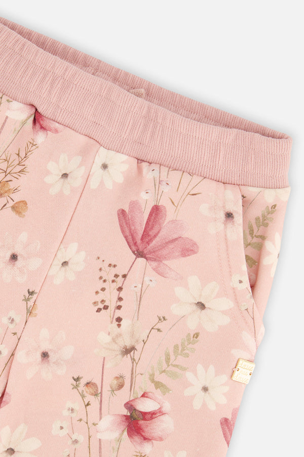 Sweatpants Pink Printed Flowers - J20K20_2J301