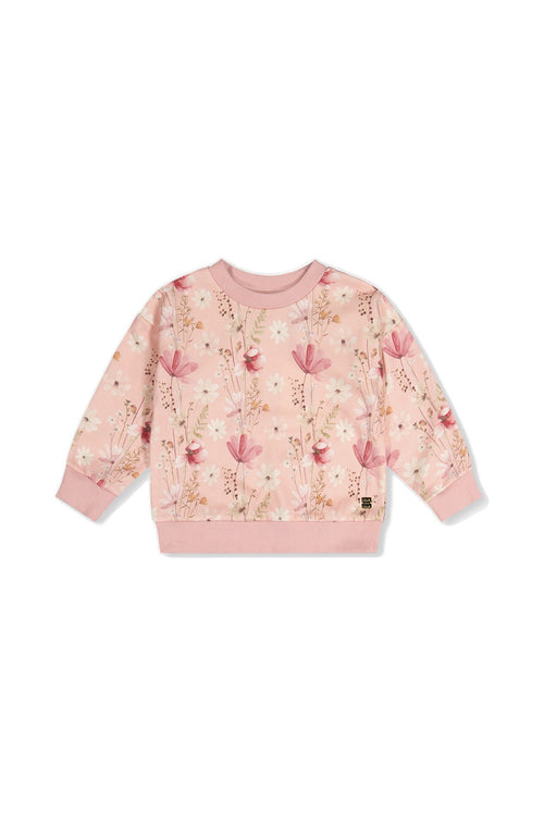 Sweatshirt Pink Printed Flowers - J20K30_2J301