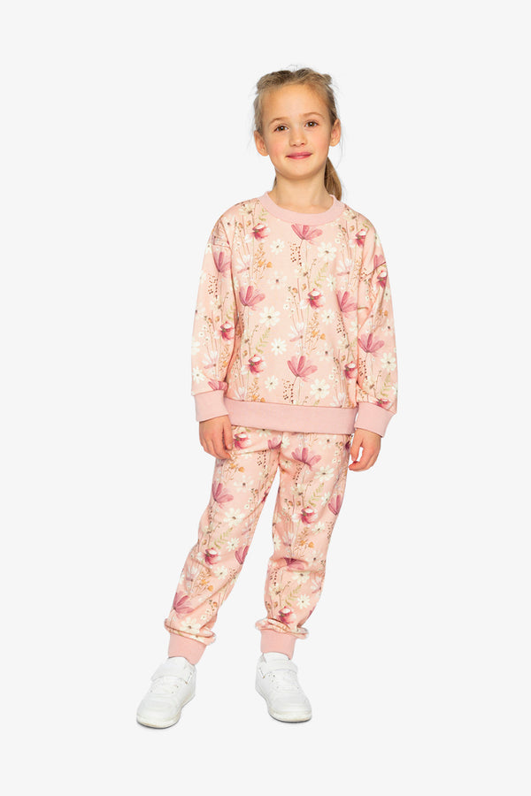 Sweatshirt Pink Printed Flowers - J20K30_2J301