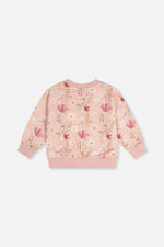 Sweatshirt Pink Printed Flowers - J20K30_2J301