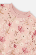 Sweatshirt Pink Printed Flowers - J20K30_2J301