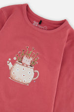 Organic Cotton Jersey T-Shirt Raspberry Pink - J20K70_06930