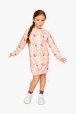 French Terry Dress Pink Printed Flowers - J20K87_2J301