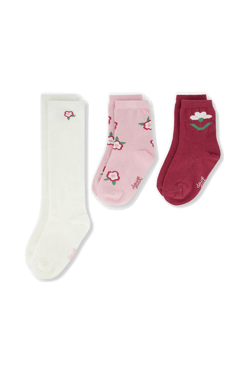 Socks Off-White And Pink - J20KS_01010